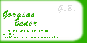 gorgias bader business card